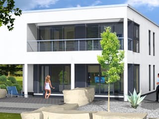 Fertighaus "unser haus" nr.6 von wir leben haus Schlüsselfertig ab 373469€, Cubushaus Außenansicht 1