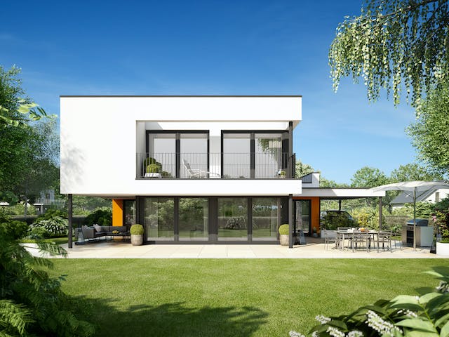 Massivhaus Urban 5000.2 von Deutsche Bauwelten Schlüsselfertig ab 608650€, Cubushaus Außenansicht 1