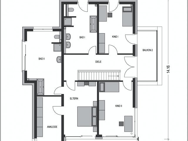 Massivhaus Urban 5000.2 von Deutsche Bauwelten Schlüsselfertig ab 608650€, Cubushaus Grundriss 2