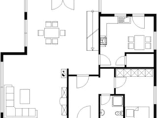 Fertighaus Ursula von Ludwig Andrä Holzbau Schlüsselfertig ab 314726€, Satteldach-Klassiker Grundriss 1