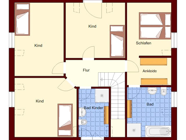 Massivhaus Einfamilienhaus Usedom 167 von NEWE-Massivhaus Schlüsselfertig ab 260620€, Stadtvilla Grundriss 2