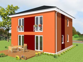 Massivhaus BK Bau-Konzept V100 (inacitve) von BK Bau-Konzept Schlüsselfertig ab 169900€, Stadtvilla Außenansicht 1