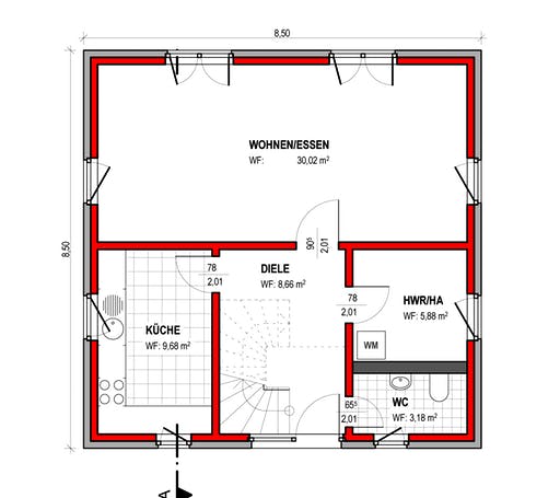BK Bau-Konzept V100 Floorplan 1