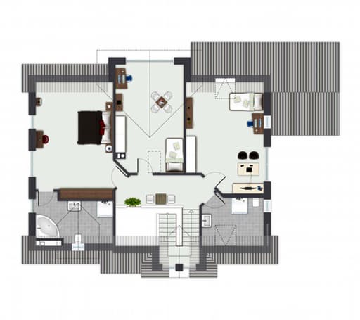 Fertighaus Vahrenheide von GUSSEK HAUS Schlüsselfertig ab 549800€, Satteldach-Klassiker Grundriss 2