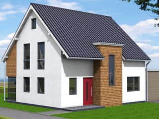 Fertighaus Valerie 158 von Klaus Kowalski Immobilien Schlüsselfertig ab 171305€, Satteldach-Klassiker Außenansicht 2