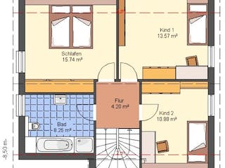 Fertighaus Valerie 158 von Klaus Kowalski Immobilien Schlüsselfertig ab 171305€, Satteldach-Klassiker Grundriss 1