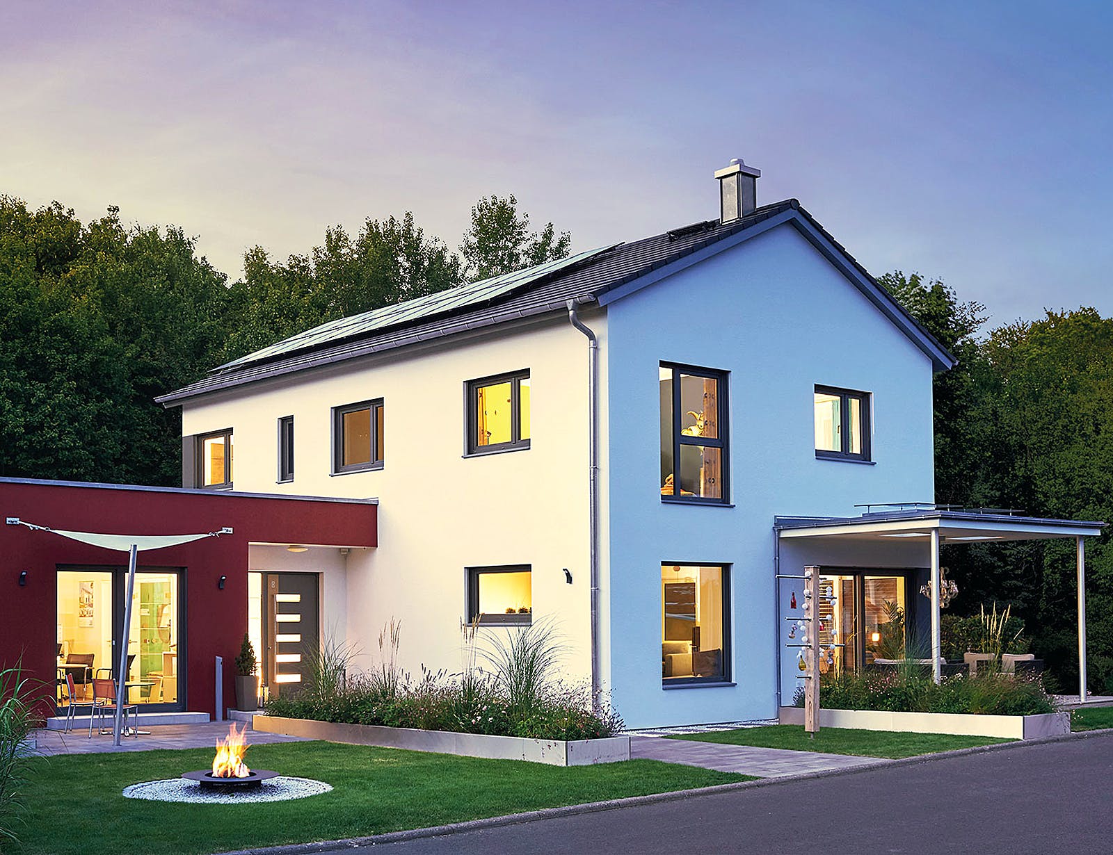 Fertighaus Villa 169 von Hanse Haus Schlüsselfertig ab 408962€, Satteldach-Klassiker Außenansicht 1