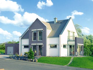 Fertighaus Variant 172 von Hanse Haus, Satteldach-Klassiker Außenansicht 1