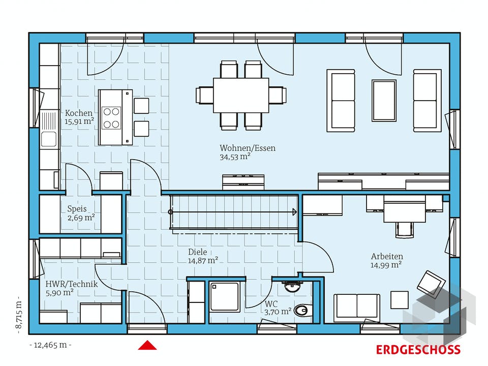 Variant 25-183 von Hanse Haus Grundriss