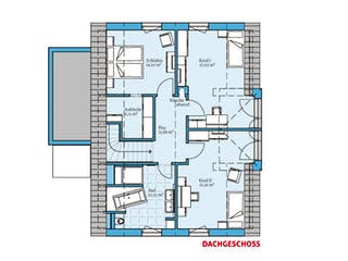 Fertighaus Variant 45-192 von Hanse Haus, Satteldach-Klassiker Grundriss 2