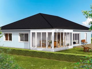 Fertighaus VarioClassic 148 von VarioSelf Schlüsselfertig ab 191140€, Bungalow Außenansicht 2