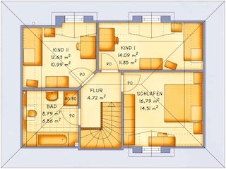 Fertighaus VarioFamily 121 von VarioSelf Schlüsselfertig ab 184160€, Stadtvilla Grundriss 1