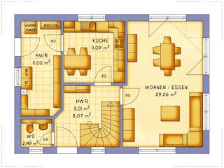 Fertighaus VarioFamily 121 von VarioSelf Schlüsselfertig ab 184160€, Stadtvilla Grundriss 2