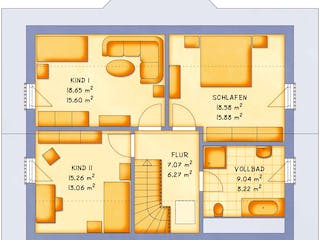 Fertighaus VarioFamily 137 von VarioSelf Schlüsselfertig ab 190670€, Satteldach-Klassiker Grundriss 1