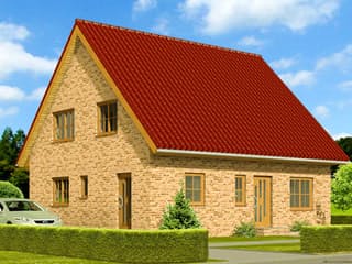 Fertighaus VarioFamily 141 von VarioSelf Schlüsselfertig ab 174390€, Satteldach-Klassiker Außenansicht 2