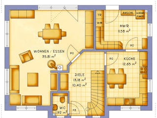 Fertighaus VarioFamily 143 von VarioSelf Schlüsselfertig ab 184410€, Satteldach-Klassiker Grundriss 2