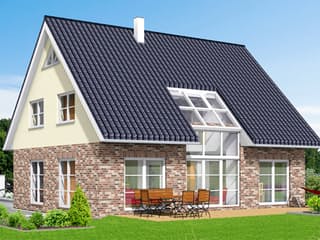 Fertighaus VarioFamily 159 von VarioSelf Schlüsselfertig ab 220030€, Satteldach-Klassiker Außenansicht 2