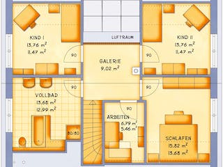 Fertighaus VarioFamily 159 von VarioSelf Schlüsselfertig ab 220030€, Satteldach-Klassiker Grundriss 1
