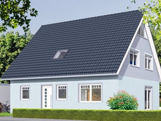 Fertighaus VarioFamily 161 von VarioSelf Schlüsselfertig ab 193270€, Satteldach-Klassiker Außenansicht 2
