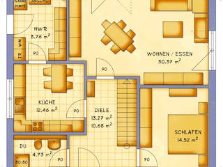 Fertighaus VarioFamily 161 von VarioSelf Schlüsselfertig ab 193270€, Satteldach-Klassiker Grundriss 2