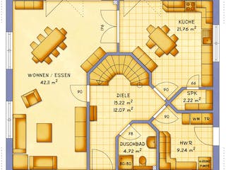 Fertighaus VarioFamily 181 von VarioSelf Schlüsselfertig ab 206900€, Satteldach-Klassiker Grundriss 2