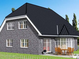 Fertighaus VarioFamily 183 von VarioSelf Schlüsselfertig ab 213650€, Satteldach-Klassiker Außenansicht 2