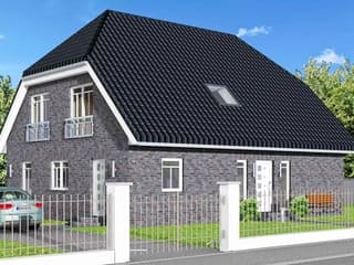 Fertighaus VarioFamily 183 von VarioSelf Schlüsselfertig ab 213650€, Satteldach-Klassiker Außenansicht 3