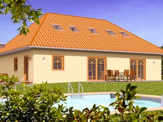 Fertighaus VarioFamily 192 von VarioSelf Schlüsselfertig ab 210050€, Satteldach-Klassiker Außenansicht 2