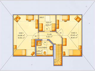 Fertighaus VarioFamily 192 von VarioSelf Schlüsselfertig ab 210050€, Satteldach-Klassiker Grundriss 1