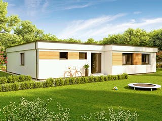 Fertighaus Bungalow Atrium von Vario-Haus - Österreich Schlüsselfertig ab 416620€, Cubushaus Außenansicht 1