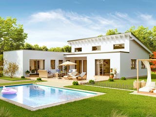 Fertighaus Bungalow Avant von Vario-Haus - Österreich Schlüsselfertig ab 441650€, Bungalow Außenansicht 2