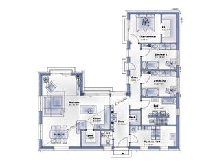 Fertighaus Bungalow Avant von Vario-Haus - Österreich Schlüsselfertig ab 441650€, Bungalow Grundriss 1