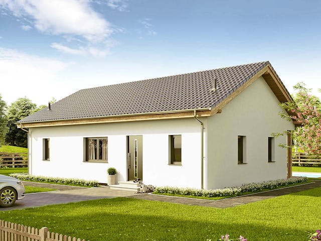 Fertighaus Bungalow Compact Small von Vario-Haus - Österreich Schlüsselfertig ab 278970€, Bungalow Außenansicht 1 Fertighaus Bungalow Compact Small von Vario-Haus - Österreich Schlüsselfertig ab 278970€, Bungalow Außenansicht 1