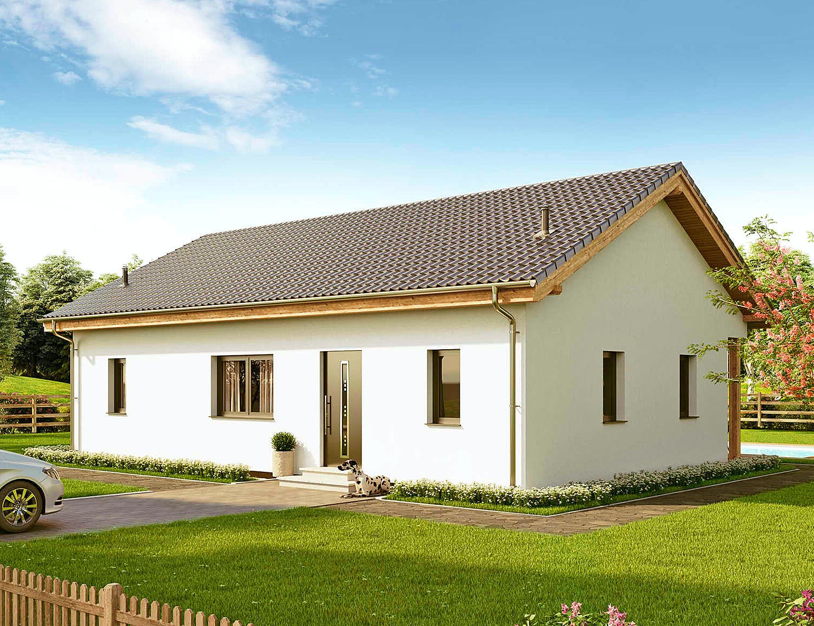 Fertighaus Bungalow Compact Small von Vario-Haus - Österreich Schlüsselfertig ab 252170€, Bungalow Außenansicht 1