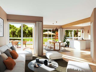 Fertighaus Bungalow Lumia von Vario-Haus - Österreich Schlüsselfertig ab 356010€, Satteldach-Klassiker Innenansicht 1