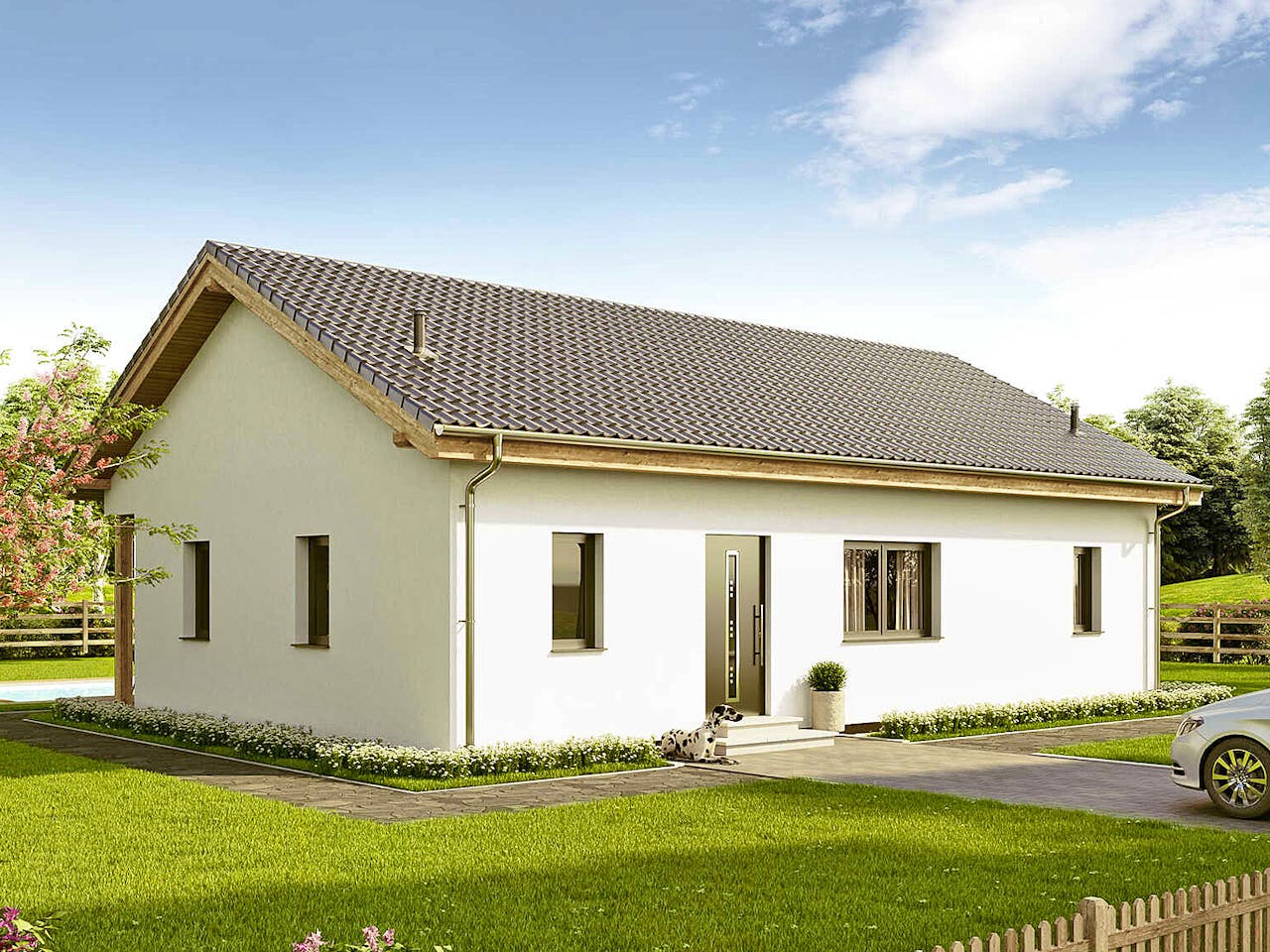 Fertighaus Bungalow Compact Small von Vario-Haus - Deutschland Schlüsselfertig ab 314280€, Bungalow Außenansicht 1