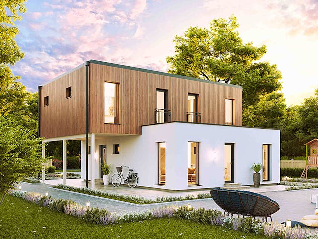 Fertighaus New Design BellaVista von Vario-Haus - Österreich Schlüsselfertig ab 396220€, Cubushaus Außenansicht 3