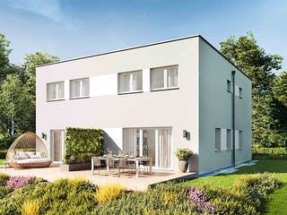 Fertighaus Duplex D110 von Vario-Haus - Österreich Schlüsselfertig ab 299340€, Cubushaus Außenansicht 2