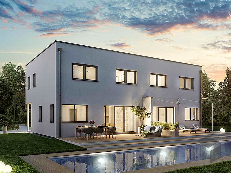 Duplex D113 Small von VARIO-HAUS Außenansicht