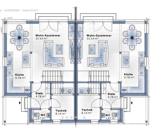 Variohaus - Duplex D113 Small Floorplan 1