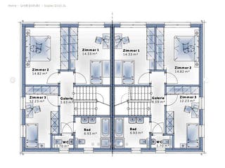Fertighaus Duplex D113 XL von Vario-Haus - Österreich Schlüsselfertig ab 368050€, Satteldach-Klassiker Grundriss 2