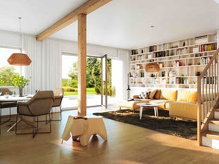 Fertighaus Duplex D113 XL von Vario-Haus - Österreich Schlüsselfertig ab 368050€, Satteldach-Klassiker Innenansicht 1