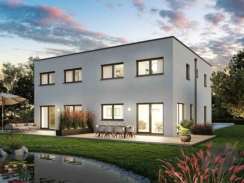 Duplex D124 von VARIO-HAUS Außenansicht
