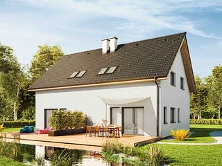 Fertighaus Duplex D97 von Vario-Haus - Österreich Schlüsselfertig ab 288470€, Satteldach-Klassiker Außenansicht 2