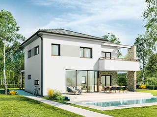 Fertighaus New Design Esprit LARGE von Vario-Haus - Österreich Schlüsselfertig ab 438510€, Stadtvilla Außenansicht 2
