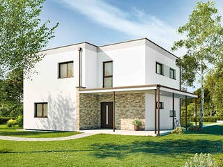 Fertighaus New Design Esprit SMALL von Vario-Haus - Deutschland Schlüsselfertig ab 453680€, Cubushaus Außenansicht 1