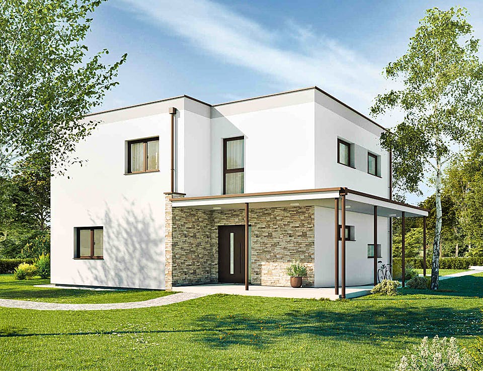 Fertighaus New Design Esprit SMALL von Vario-Haus - Österreich Schlüsselfertig ab 360690€, Cubushaus Außenansicht 2