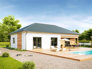 Fertighaus Family Compact von Vario-Haus - Österreich Schlüsselfertig ab 301480€, Bungalow Außenansicht 1