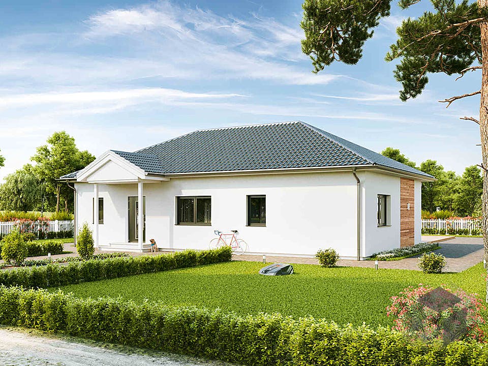 Fertighaus Family Compact von Vario-Haus - Deutschland Schlüsselfertig ab 235288€, Bungalow Außenansicht 1