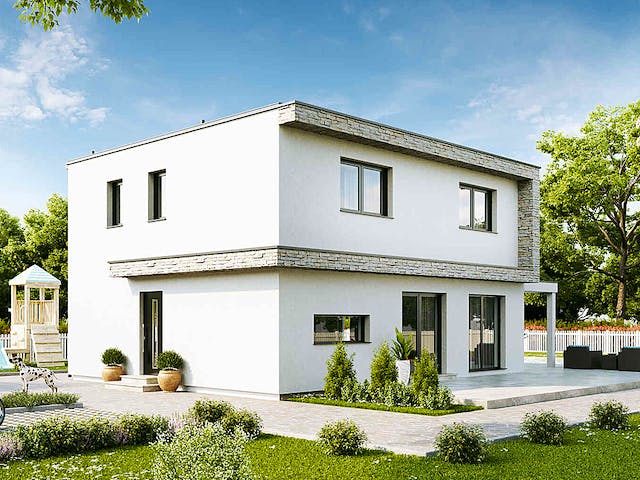Fertighaus Family Edition von Vario-Haus - Deutschland Schlüsselfertig ab 330000€, Cubushaus Außenansicht 1